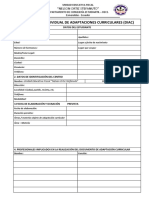 DIAC - Documento Individual de Adaptaciones Curriculares.