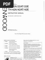 TH-22A/22AT /22E TH-42A/ 42AT 42E: Instruction Manual