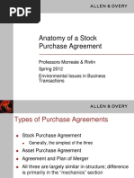 Anatomy of A Stock Purchase Agreement