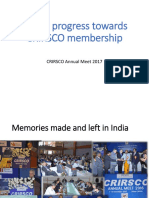 India's Progress Towards CRIRSCO Membership