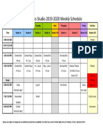 2019-2020 Weekly Calendar