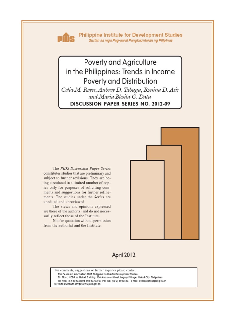 Poverty and Agriculture Trends in the Philippines | PDF | Educational ...
