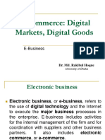 E-Commerce: Digital Markets, Digital Goods