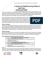 Facts About Firearm Injuries and Fatalities Among Children in Cape Town (2006)