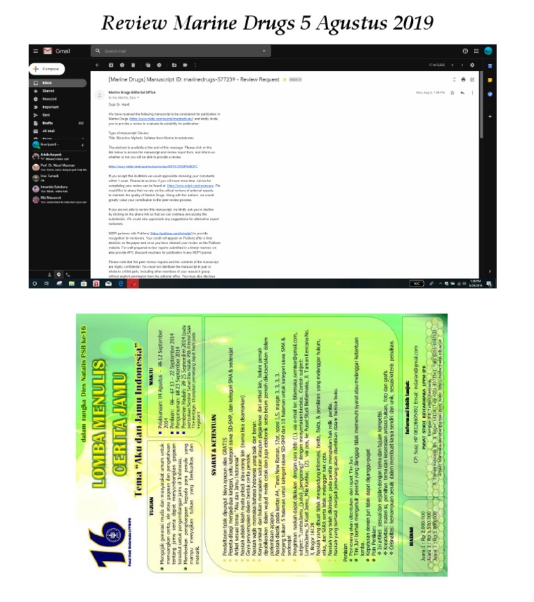 Review Marine Drugs 5 Agustus 2019 | PDF