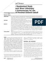 A Prospective Randomized Study Comparing Shock Wave Lithotripsy and Semirigid Ureteroscopy For The Management of Proximal Ureteral Calculi
