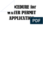 Procedure For Water Permit Application