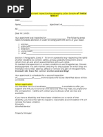 Tenant Inspection Notice Template | PDF