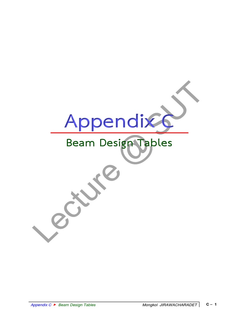 Beam Design Tables and Capacities | PDF | Structural Engineering ...