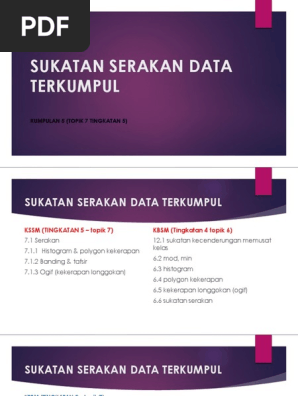 Bab 7 T5 Sukatan Serakan Data Terkumpul 1 Pdf
