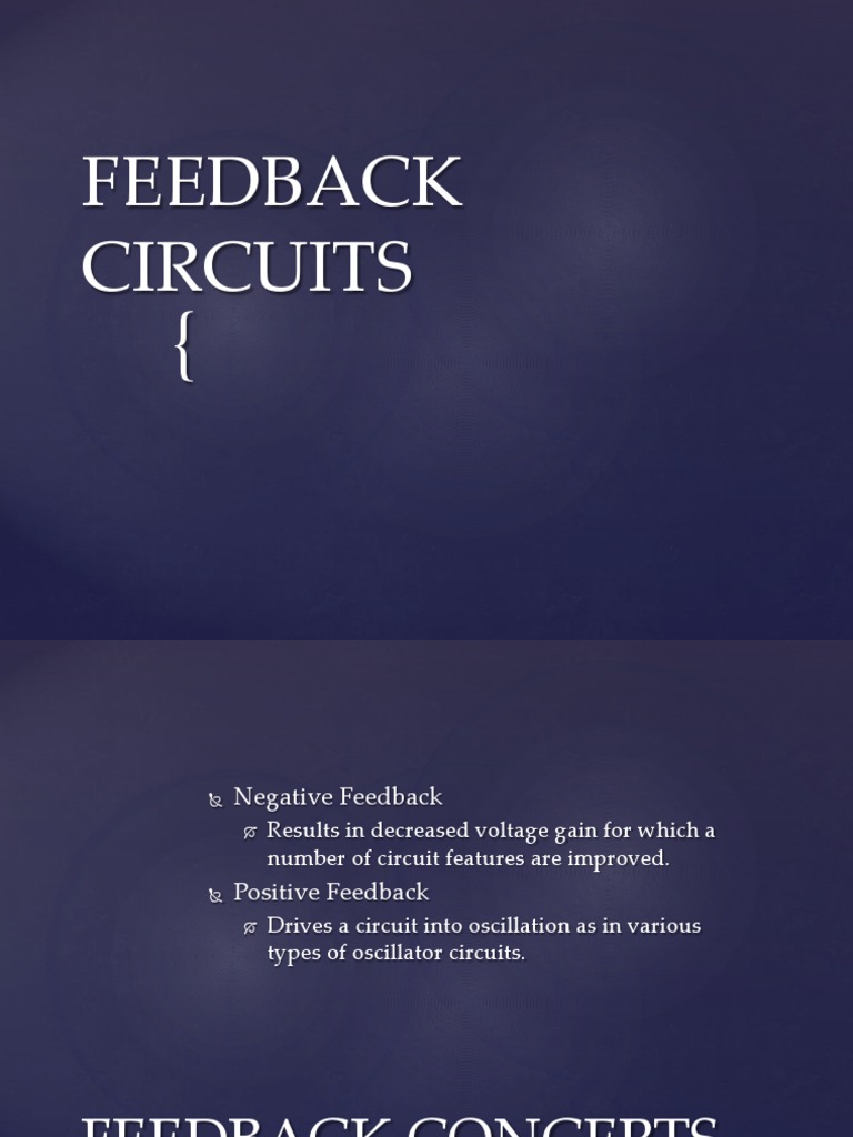 Feedback Circuits: Stability and Gain | PDF | Feedback | Amplifier