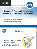 ISPE - Indo - Process & Product Review & CI