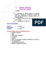 (C) Letter Writing Formal Letter