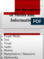 Different Resources of Media and Information