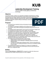 Proposal For Leadership Development Training: Objective