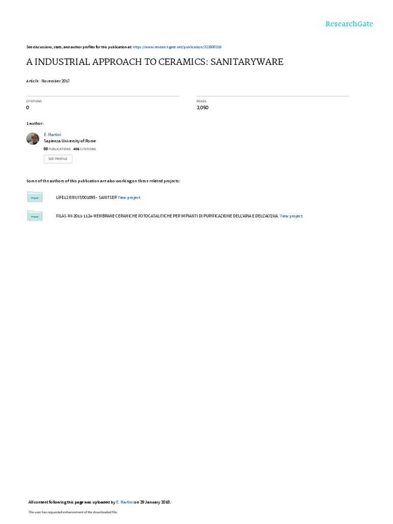 A Industrial Approach To Ceramics: Sanitaryware: November 2017 | PDF ...