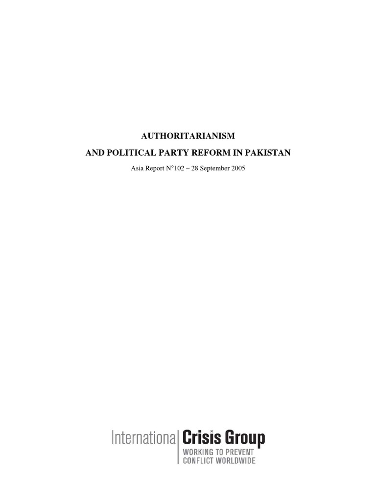 Political Party Reform in Pakistan | PDF | Pakistan Peoples Party ...