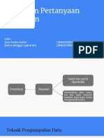 Topik Dan Pertanyaan Penelitian