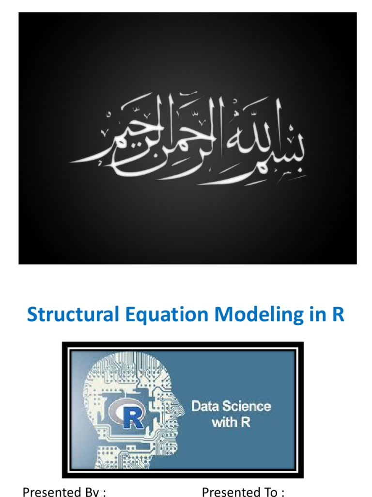 SEM Analysis Using R and lavaan | PDF | Structural Equation Modeling ...