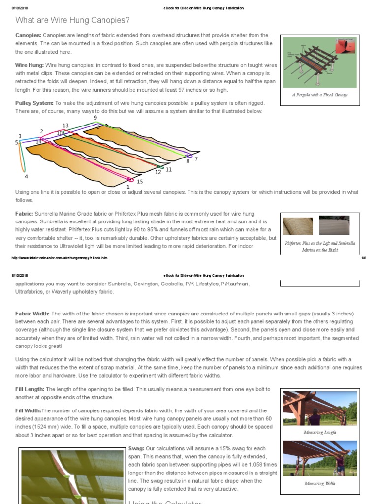 Slide-on Wire Hung Canopy Guide | PDF | Pipe (Fluid Conveyance) | Sewing