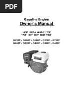 Gasoline Engine 160F-190F G120F-G420F - Manual