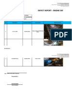 Defect Report - Engine Department:: Temasek Attaka: Tg. Santan, East Kalimantan: 7-Feb-19