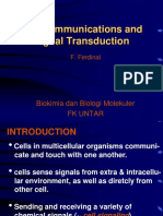 Cell Communications and Signal Transduction: Biokimia Dan Biologi Molekuler FK Untar