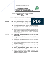 SK Ka. Puskesmas Tentang Penetapan Peraturan Internal