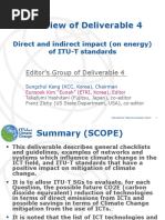 Overview of Deliverable 4: Direct and Indirect Impact (On Energy) of ITU-T Standards