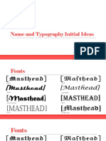 Typography Initial Ideas