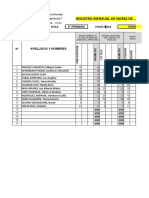 Registro Mensual de Notas de : "Nuevo Amanecer"