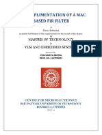 VHDL Implimentation of A Mac Based Fir Filter: Master of Technology Vlsi and Embedded Systems