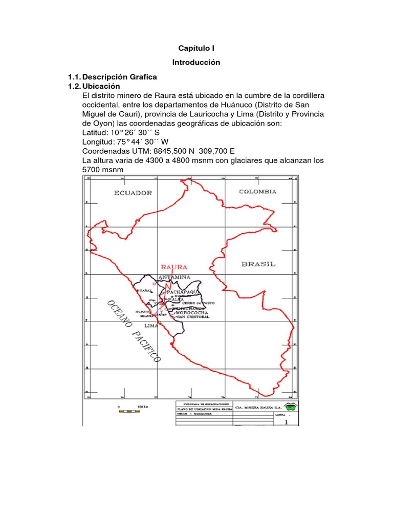Mina Raura Yanares | PDF | Falla (geología) | Andes