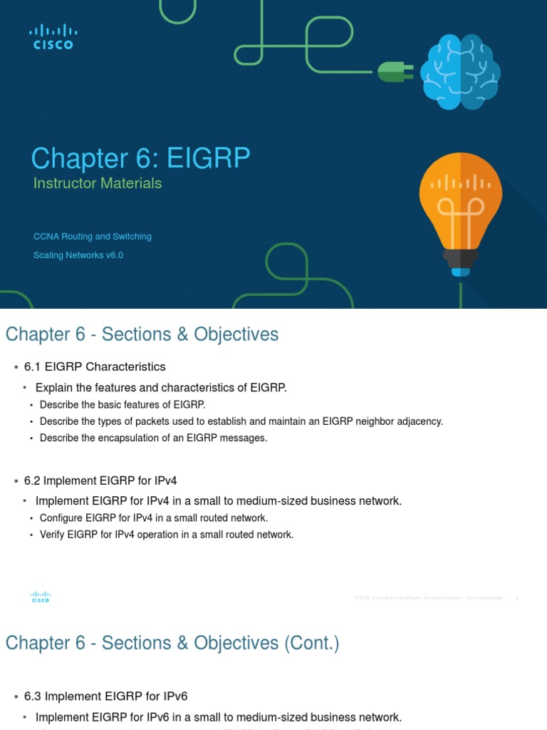 Chapter 6: EIGRP: Instructor Materials | PDF | I Pv6 | Ip Address