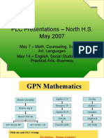 PLC Presentations - North H.S. May 2007