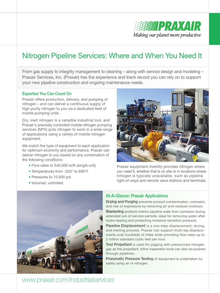 Nitrogen Services Pdf Pipeline Transport Helium