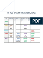 The Most Dynamic Time Table 2