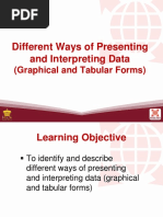 Different Ways of Presenting and Interpreting Data: (Graphical and Tabular Forms)