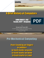 A Brief History of Computers: IT 111 - Introduction To Computing