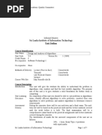 Sri Lanka Institute of Information Technology Unit Outline: Course Identification