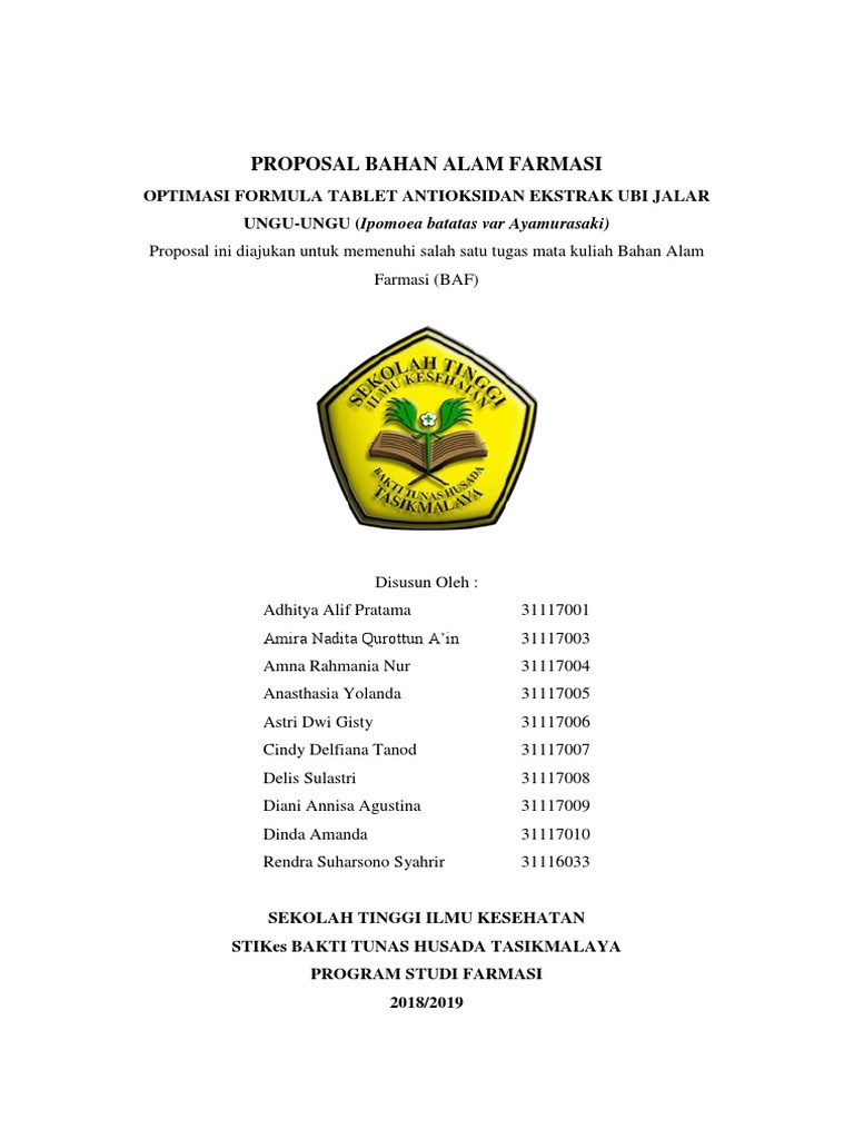 Proposal Penelitian Farmasi Bahan Alam Ilmusosial Id