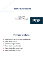 EE330A Power Flow Analysis