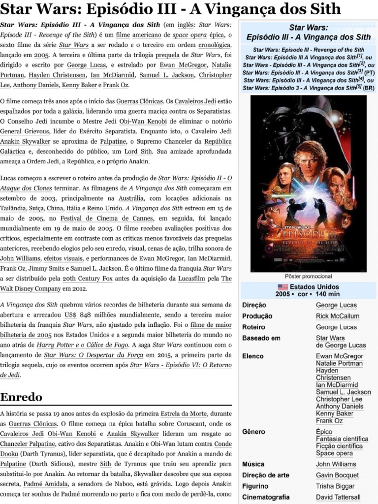 Episode III – Revenge of the Sith” original Star Wars movie review – 2005 –  The Denver Post