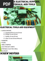 Essential Electrical Tools and Uses | PDF | Wire | Electrical Components
