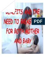 Benefits and The Need To Breastfeed For Both Mother and Baby