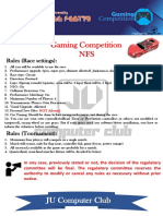 Gaming Competition NFS: JU Computer Club