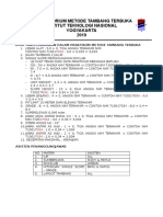 Laboratorium Metode Tambang Terbuka Institut Teknologi Nasional Yogyakarta 2019