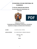 Comunidad Macroinvertebrada Composición y Abundancia, Importancia Ecología y Económica Del Río Chiccllarazu.