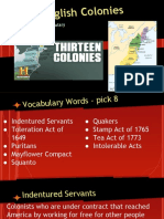 The English Colonies: Chapter 3 Vocabulary