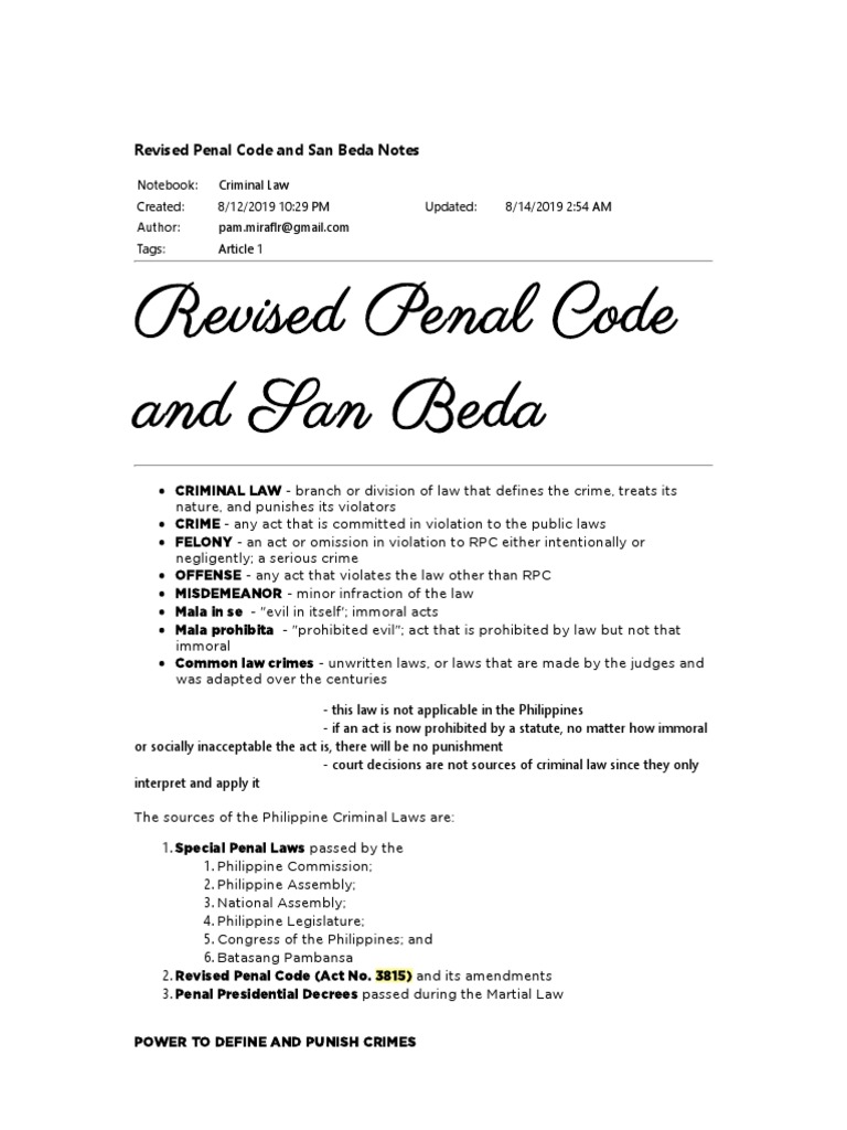 Texas Penal Code Overview | PDF | Ex Post Facto Law | Criminal Law